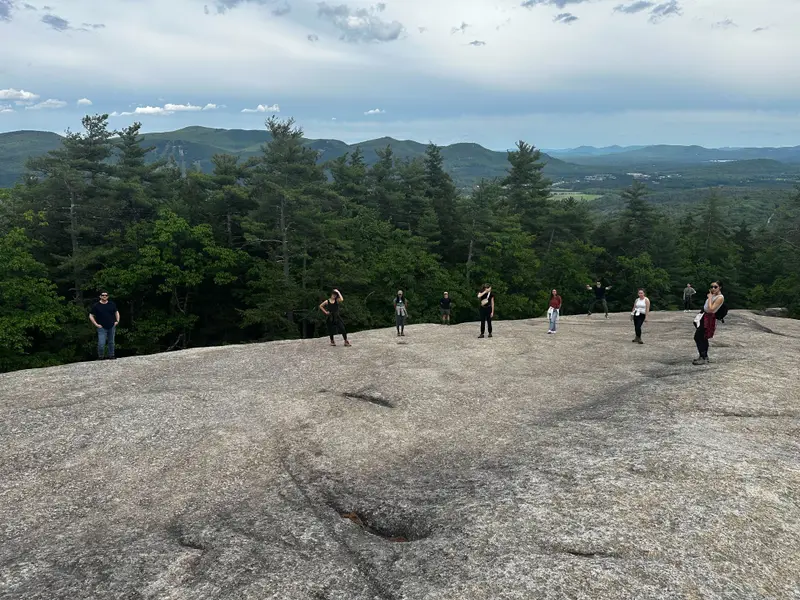 Lab retreat: hike on a granite summit