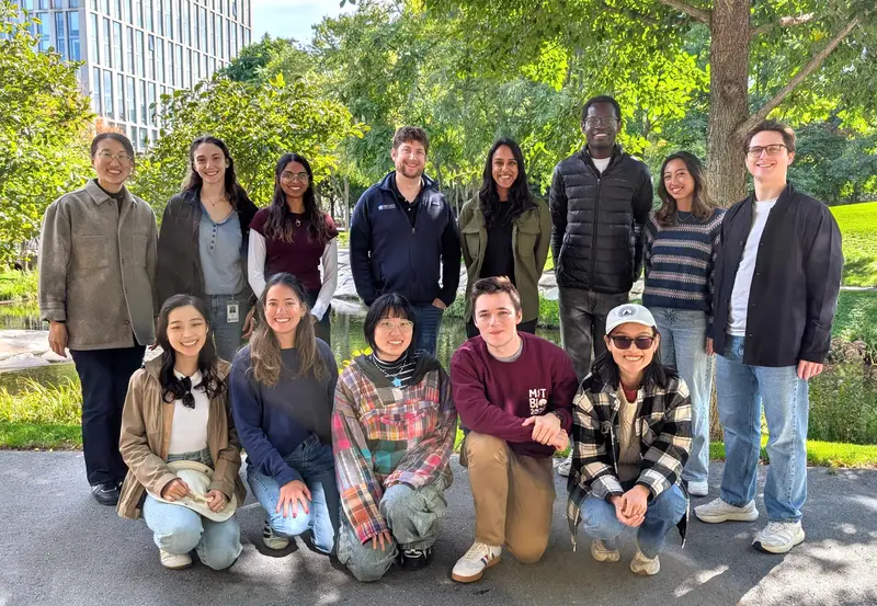 Lab group photo outdoors